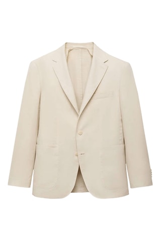 Veste de costume Salerno 100 % lin slim fit - Écru