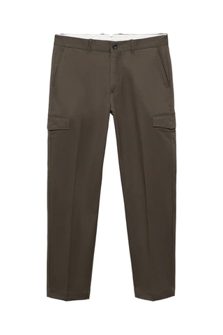Pantalon cargo coton regular-fit - Kaki