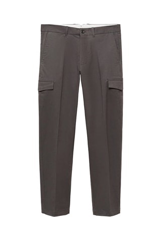 Pantalon cargo coton regular-fit - Gris