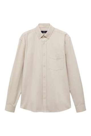 Chemise 100 % coton regular-fit poche - Écru