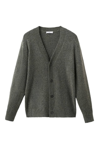 Cardigan maille laine mélangée - Vert foncé