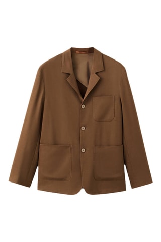 Veste costume flanelle laine italienne - Orange