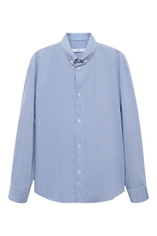 Chemise coton rayures regular-fit - Bleu