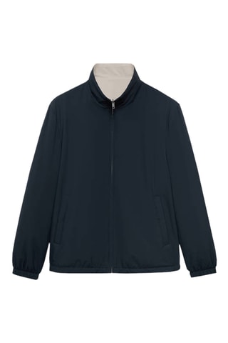 Reversible quilted water-repellent reversible jacket - Bleu marine