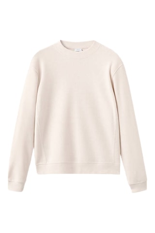 Sweat en maille regular fit - Écru