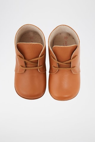 Chaussons en cuir souple Camel