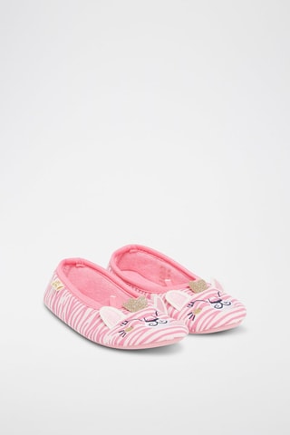 Chaussons motifs souris Rose et blanc