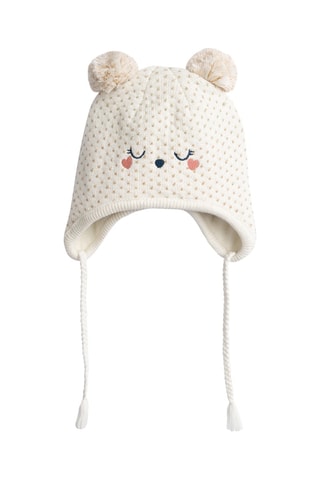 Bonnet à pompons - Ecru - Du Pareil Au Même