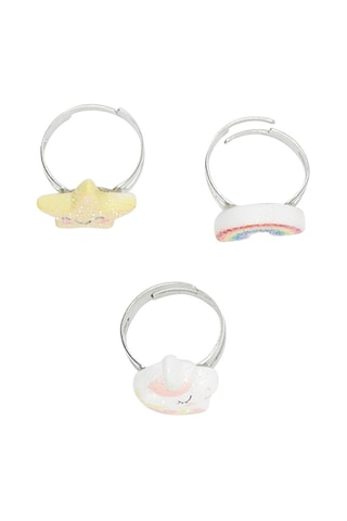 3 bagues brillantess fille - Doré