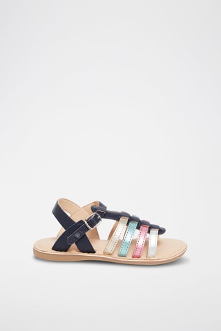 Spartiates en cuir Multicolore