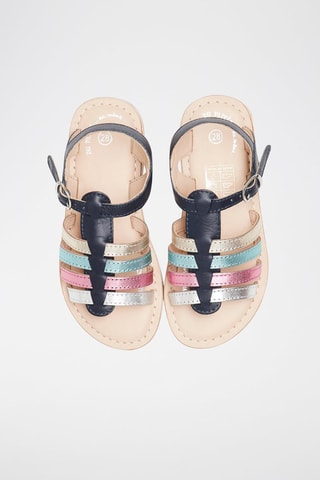Spartiates en cuir Multicolore