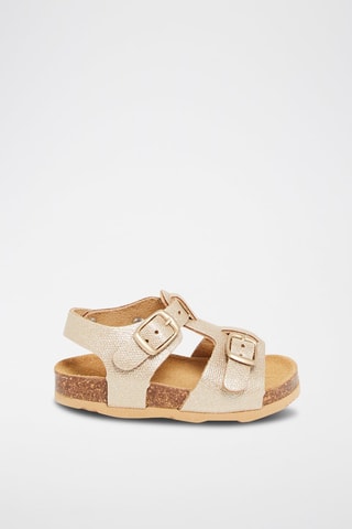 Sandales en cuir - Doré