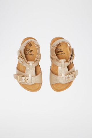 Sandales en cuir - Doré