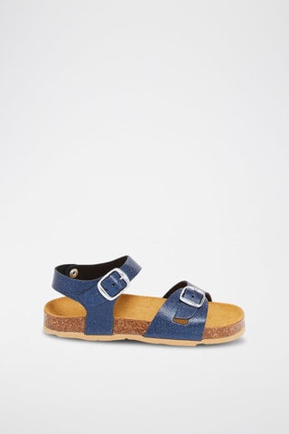 Sandales en cuir Bleu marine