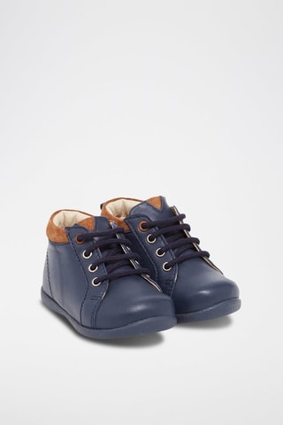 Bottillons en cuir Bleu marine