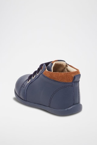Bottillons en cuir Bleu marine