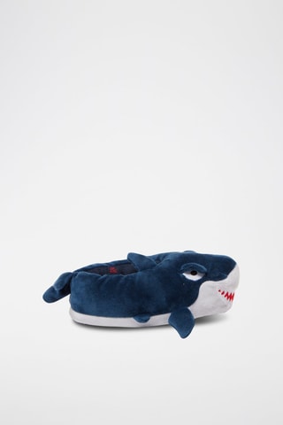 Pantoufles requin 3D Bleu