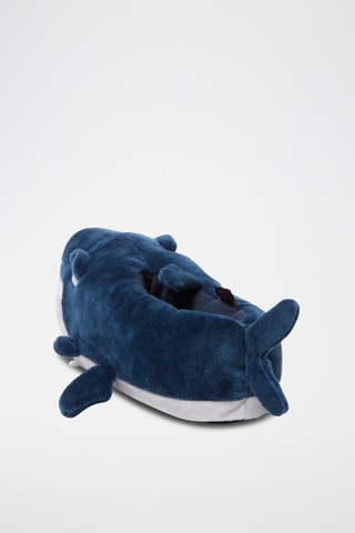 Pantoufles requin 3D Bleu
