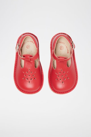 Salomés en cuir Rouge