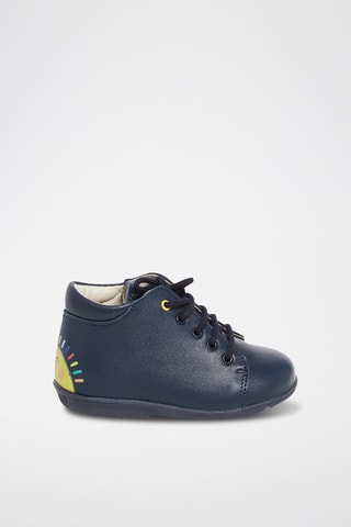Boots en cuir - Bleu marine