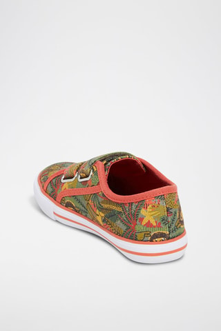 Baskets - Kaki et corail