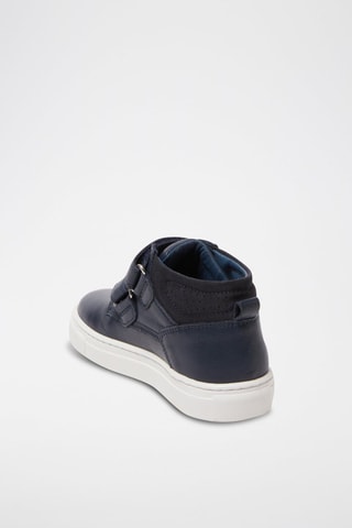 Baskets montantes en cuir Bleu marine