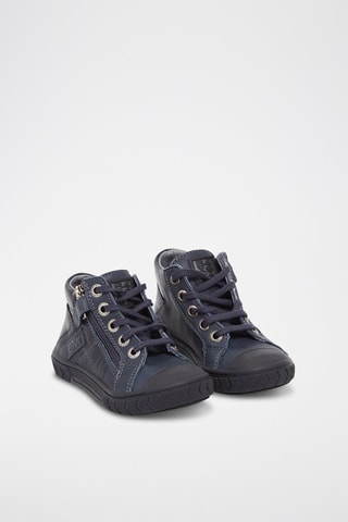 Baskets montantes en cuir Bleu marine