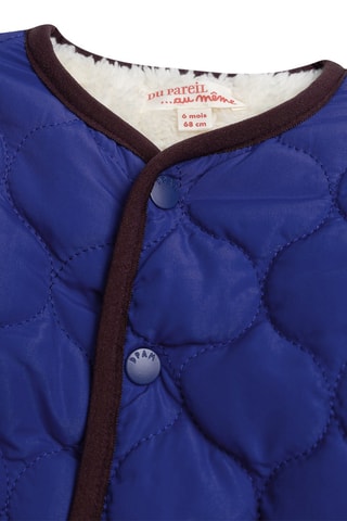 Gilet réversible - Bleu roi et blanc - Du Pareil Au Même
