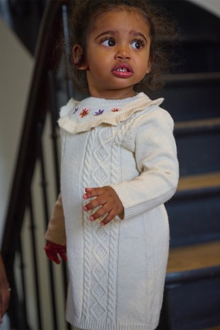 Robe-pulle pour bébé fille - Beige - Du Pareil Au Même