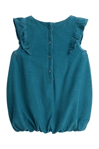 Robe en velours - Turquoise