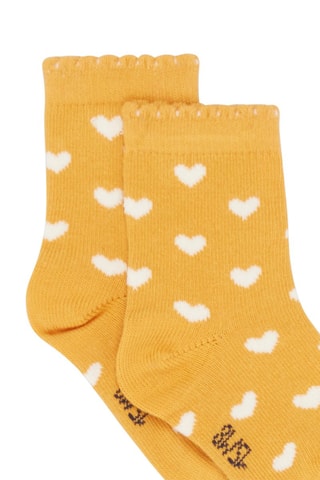 Chaussettes à imprimé cœur bébé fille - Jaune - Du Pareil Au Même