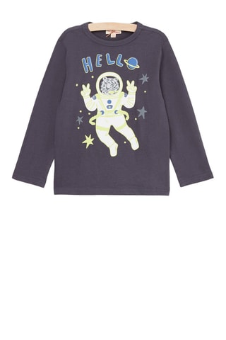 T-shirt à motif tigre astronaute - Gris - Du Pareil Au Même