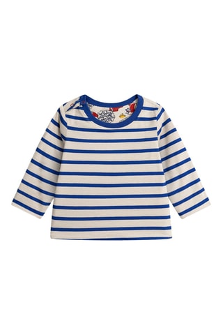T-shirt réversible - Ecru et bleu foncé - Du Pareil Au Même