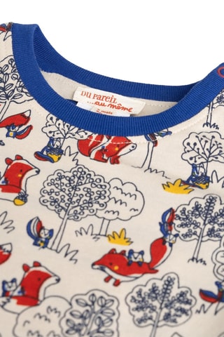 T-shirt réversible - Ecru et bleu foncé - Du Pareil Au Même