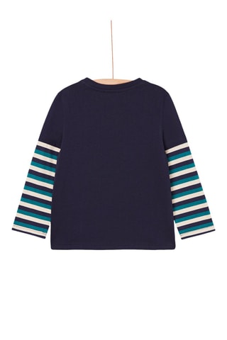 T-shirt trompe-l'œil - Bleu nuit