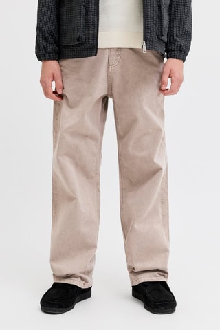 Biologisch Katoenen Broek Wide Legs Hoge Taille - Jack&Jones -  Beige