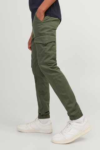 Biologisch Katoenen Cargobroek - Jack&Jones -  Olijfgroen