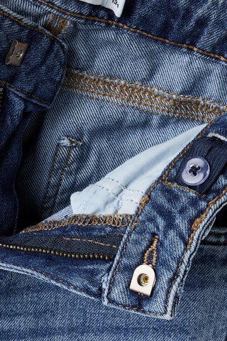 3 Biologisch Katoenen Jeans Wide Legs Hoge Taille -  Donkerblauw