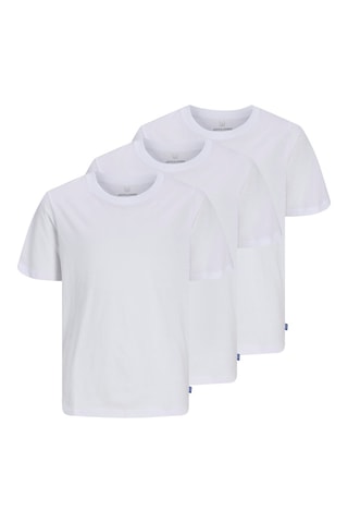 3 Biologisch Katoenen T-shirts - Wit - Jack & Jones