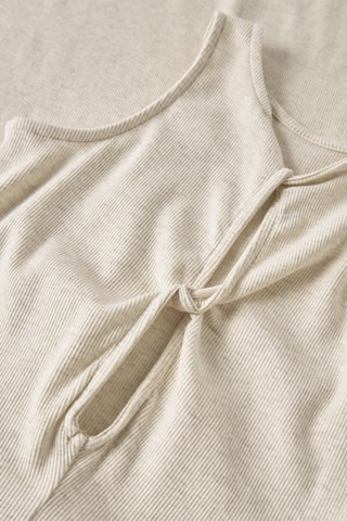 Biologisch Katoenen Nauwaansluitende Jurk -  Beige