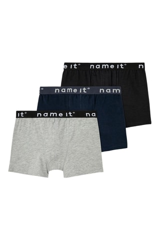 3 Boxers - Gemêleerd Lichtgrijs en Marineblauw
