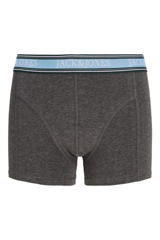 5 Biologisch Katoenen Boxers - Gemêleerd Grijs en Marineblauw - Jack&Jones