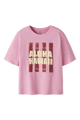 Biologisch Katoenen T-shirt Regular Fit -  Roze