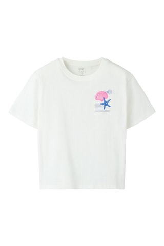 Biologisch Katoenen T-shirt Regular Fit -  Ecru