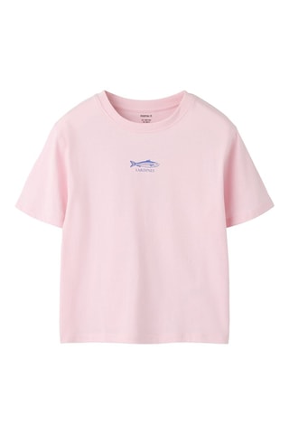 Biologisch Katoenen T-shirt Regular Fit -  Roze