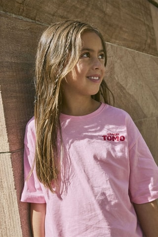Biologisch Katoenen T-shirt Relaxed Fit -  Oudroze