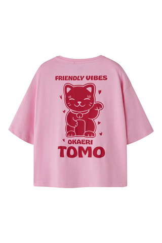 Biologisch Katoenen T-shirt Relaxed Fit -  Oudroze