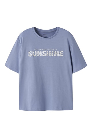 Biologisch Katoenen T-shirt Regular Fit -  Paars