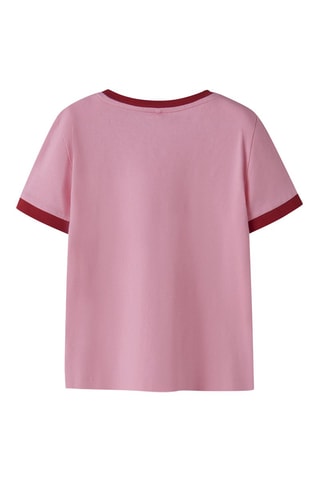 Biologisch Katoenen T-shirt Regular Fit -  Roze