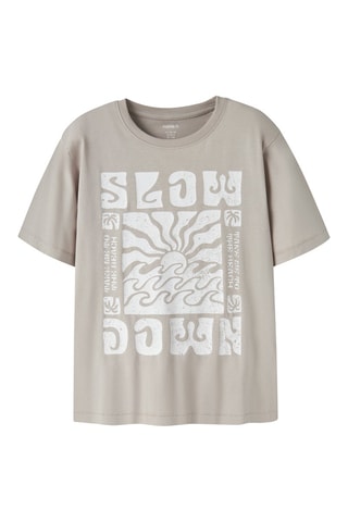 Biologisch Katoenen T-shirt Regular Fit -  Grijs